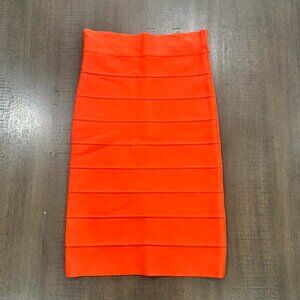 BCBG MAXAZRIA Women's Simone Knit Mini Bandage Skirt tangier Size XS